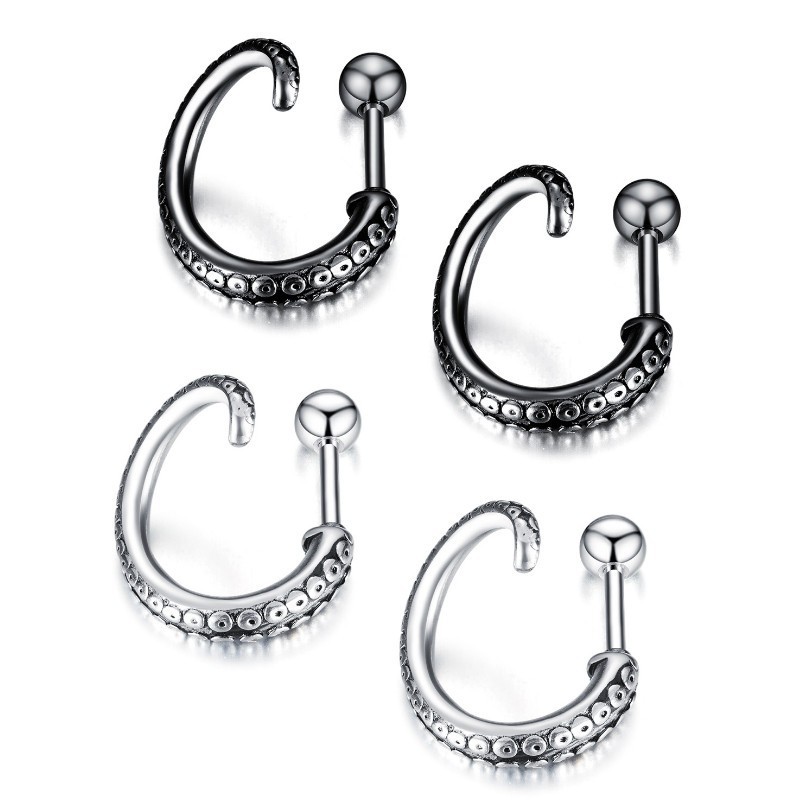 Bông Tai Nam Cá Tính Titan Ko Đen TT 2874 - 1 Cặp
