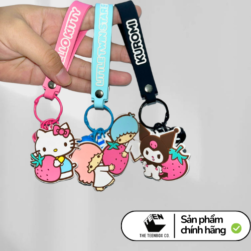 Móc gắn chìa khóa hoạt hình SANRIO dễ thương, Sanrio Móc Khóa Xe Hơi, Móc Khóa Hình Nhân Vật Sanrio My Melody Dễ Thương - Sản phẩm chính hãng, Phân phối bởi Teenbox