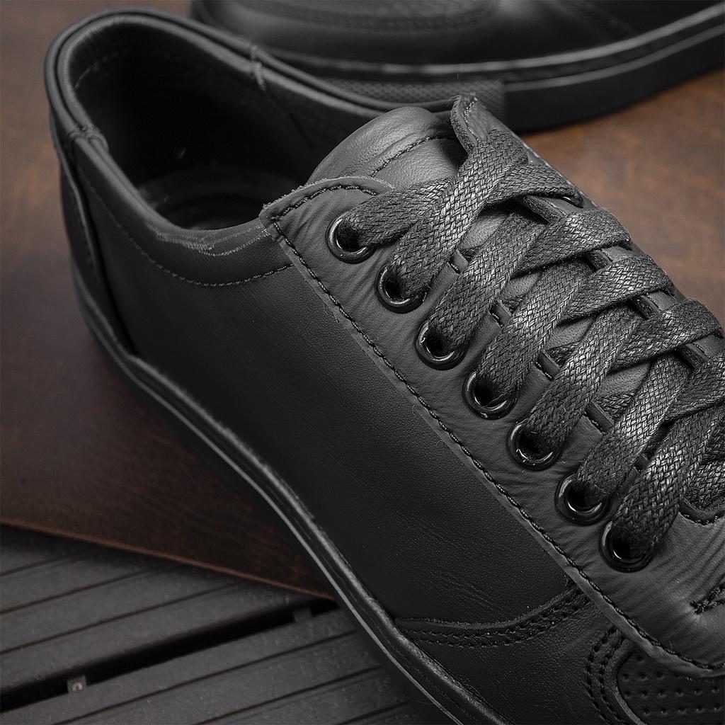Giày Thể Thao Nam AROTI Chất Da Bò Đẹp Cao Cấp,Đế Sneaker Khâu Chắc Chắn, Tăng Chiều Cao 3cm G613-Đục Thân Giày