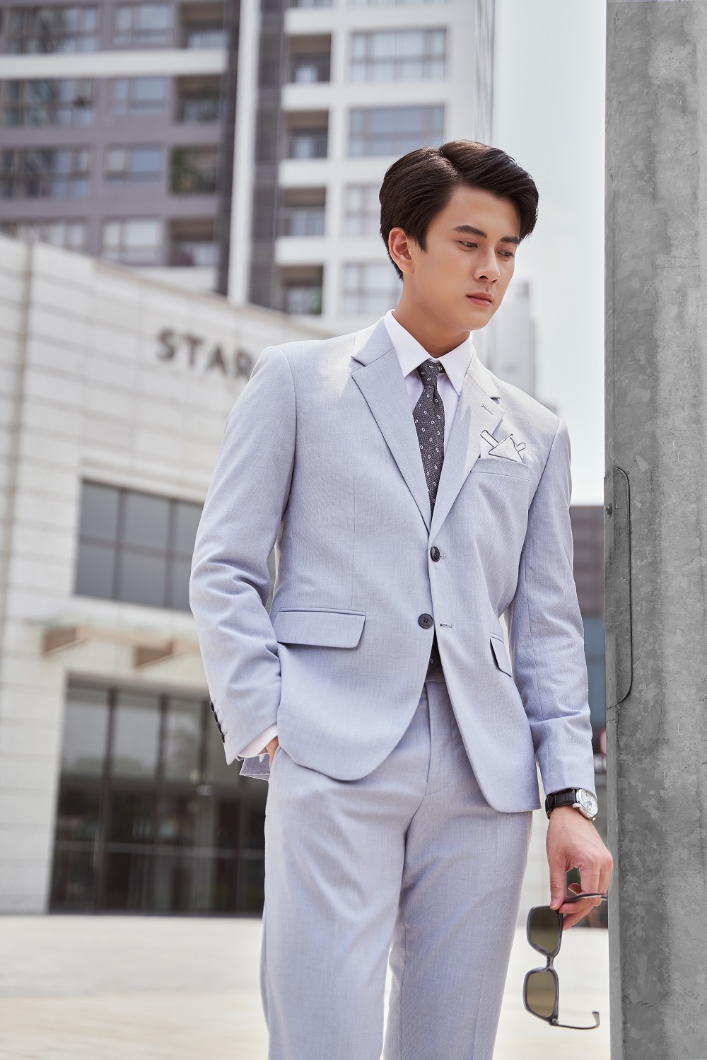 Bộ vest nam com lê Biluxury suit cưới công sở cao cấp hai nút phong cách Satorial 6AVBH202XNH