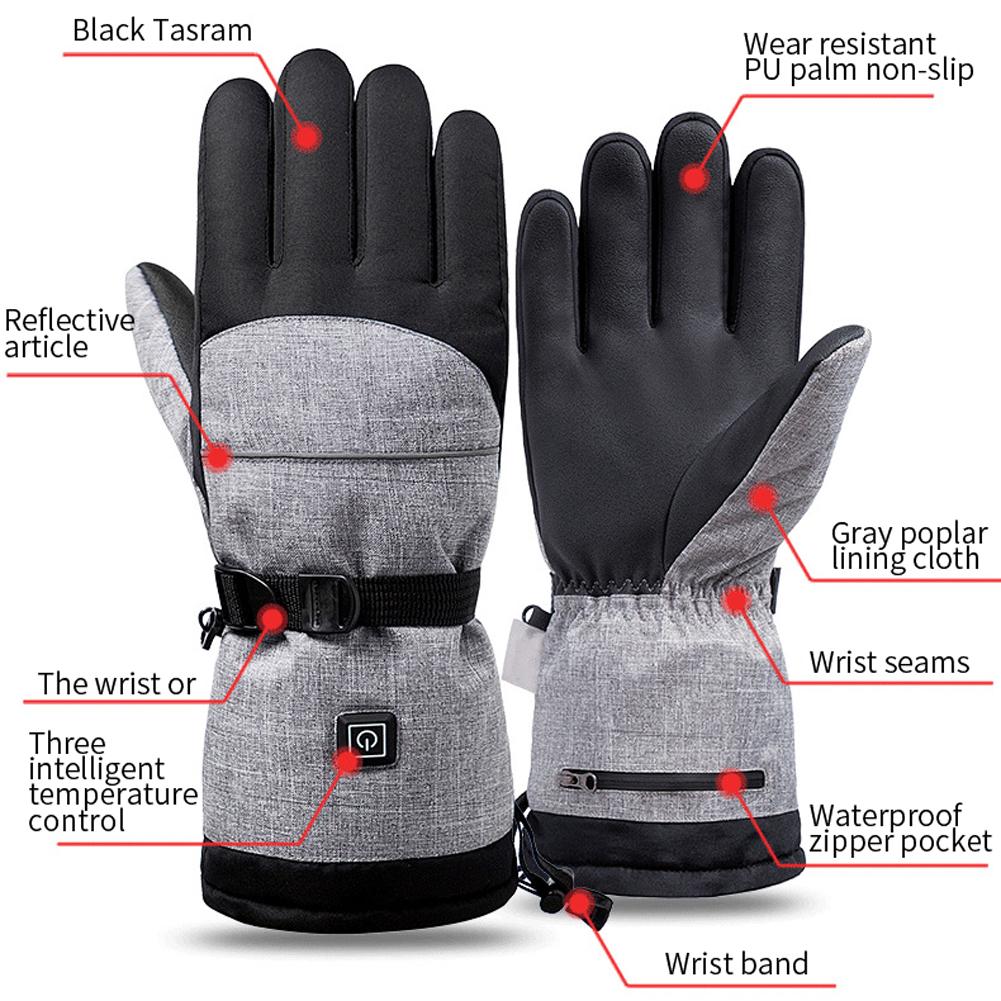 Electric Heating Glove Skiing Glove Windproof Heating Glove USB Glove Riding Glove Winter Cycling Glove