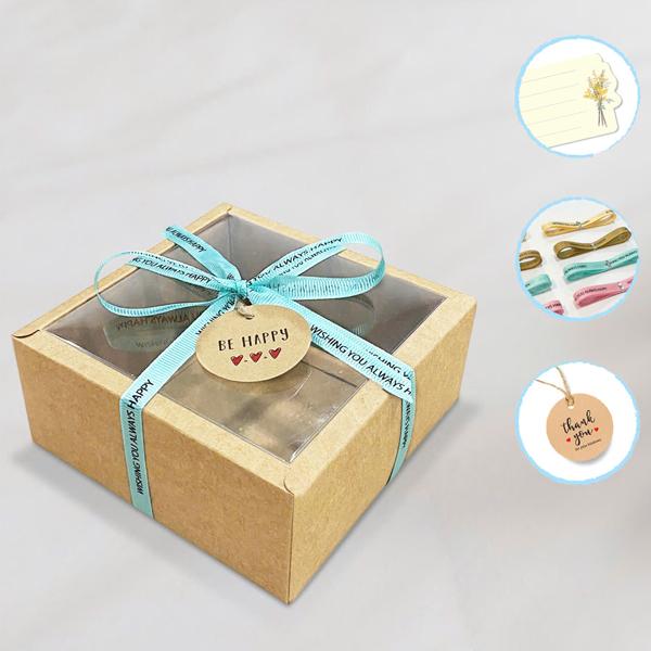 Hộp Quà Kraft Xếp Hình Vuông - 18 x 6.5 cm - Linh Lan