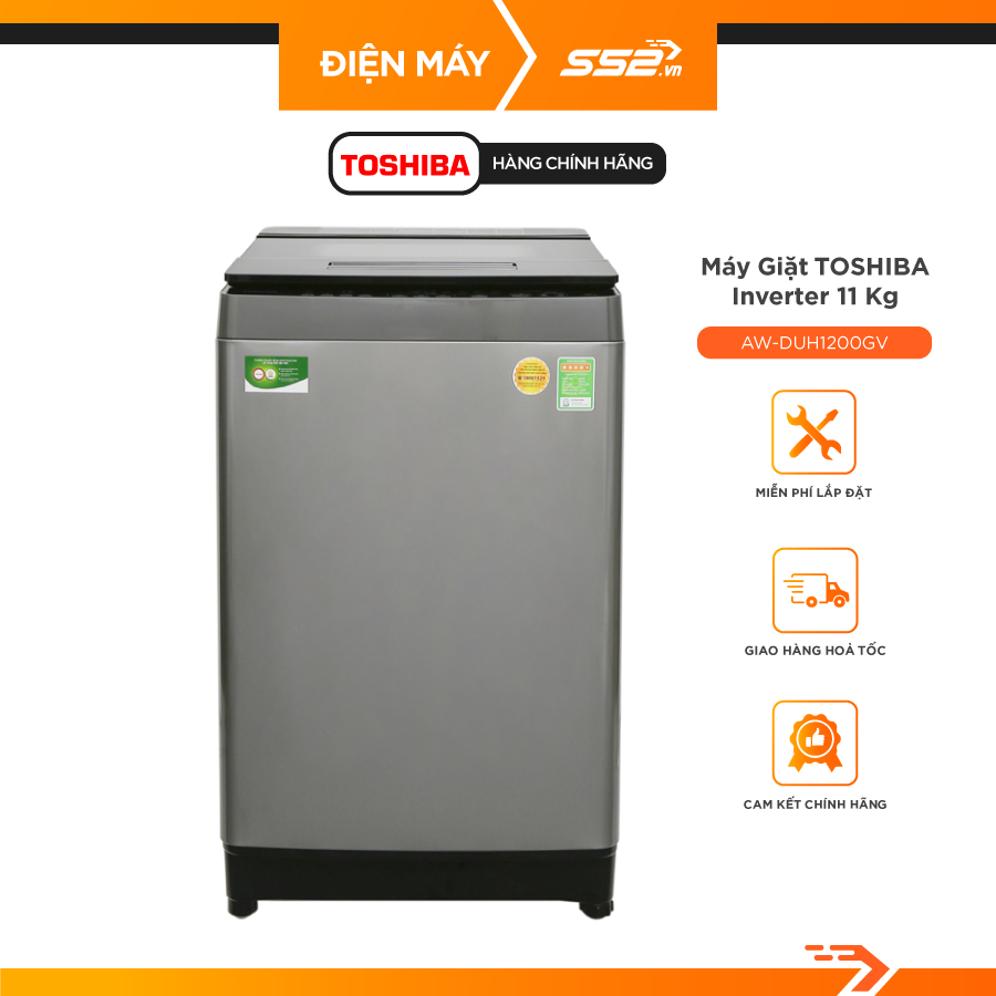 Máy giặt Toshiba Inverter 11 kg AW-DUH1200GV - Hàng Chính Hãng - Chỉ Giao tại TPHCM