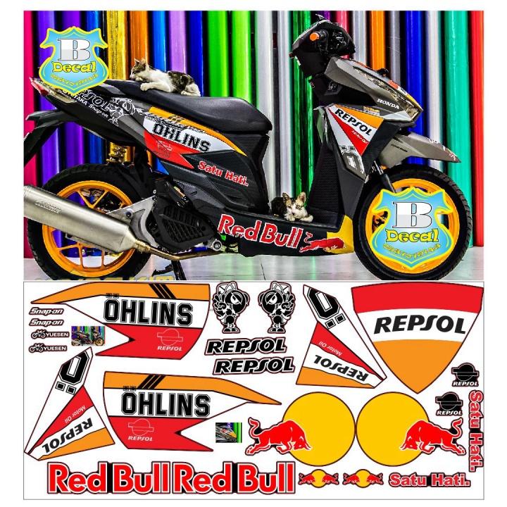 Tem rời vario 2017 repsol dán xe đen