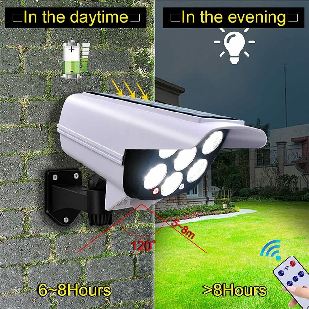 Đèn LED 77 Bóng 77 Bóng Cảm Biến Chuyển Động Sử Dụng Năng Lượng Mặt Trời Chống Thấm Nước IP65 Không Dây Cảm Biến Chuyển Động Ngoài Trời Kèm Phụ Kiện