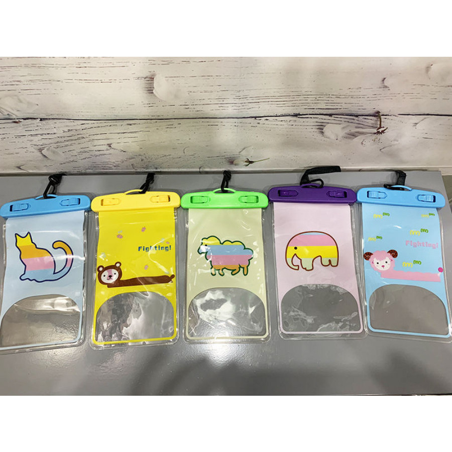 Túi đựng điện thoại chống nước hình thú màu sắc PKDT0002