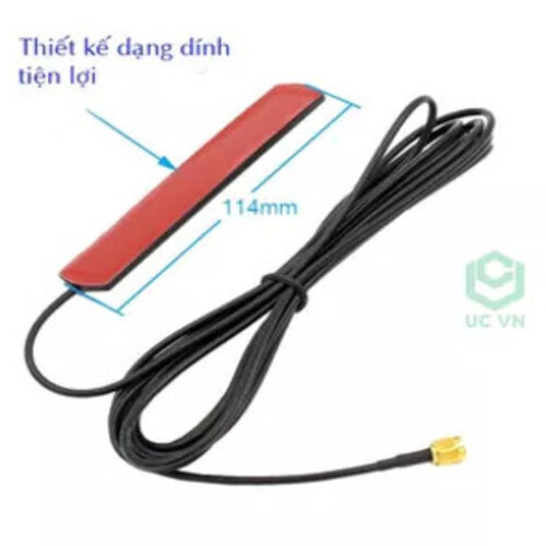 Anten GSM 2G 3G 5dBi dạng thanh đầu nối SMA đực kim trong cáp 1.5m