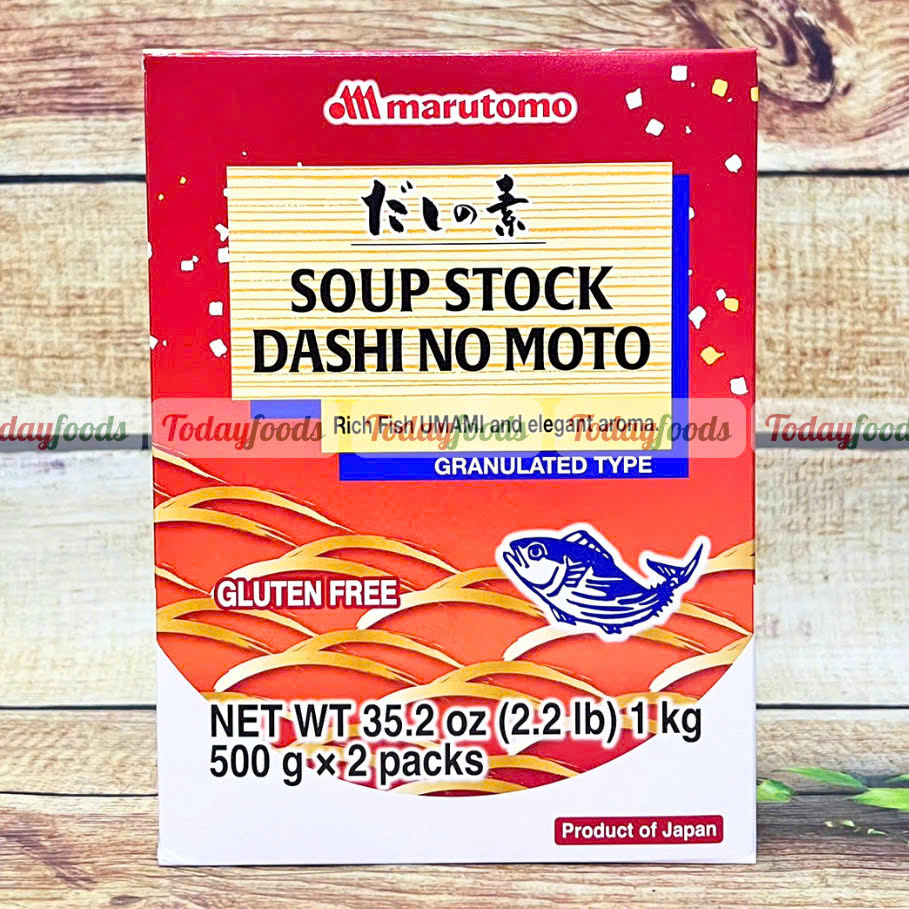 Hạt Nêm Cá Ngừ Nhật Bản Katsuo Dashi No Moto { Marutomo } hộp 1KG (Chia 2 gói 500G)