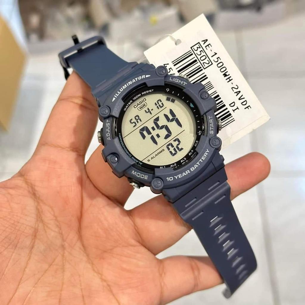 Đồng Hồ Nam Dây Nhựa Casio AE-1500WH-2A | Pin 10 Năm | AE-1500WH-2AVDF