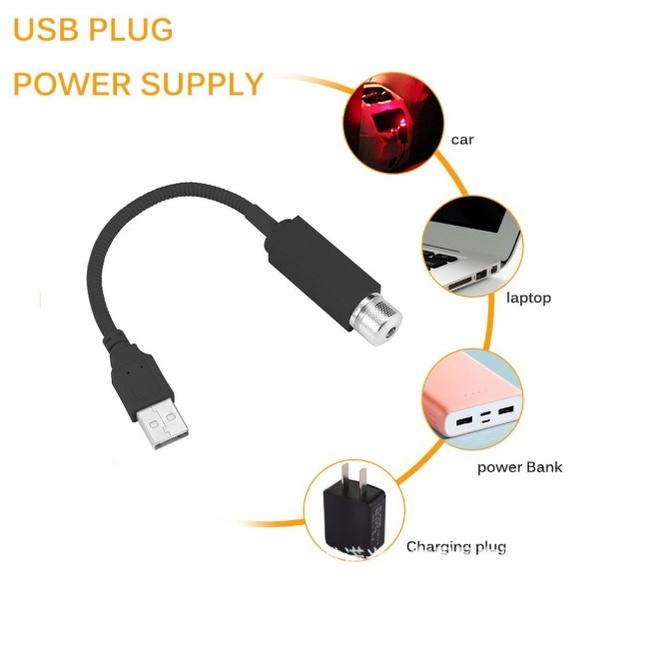 Đèn led laser chiếu sao bầu trời đầu cắm usb