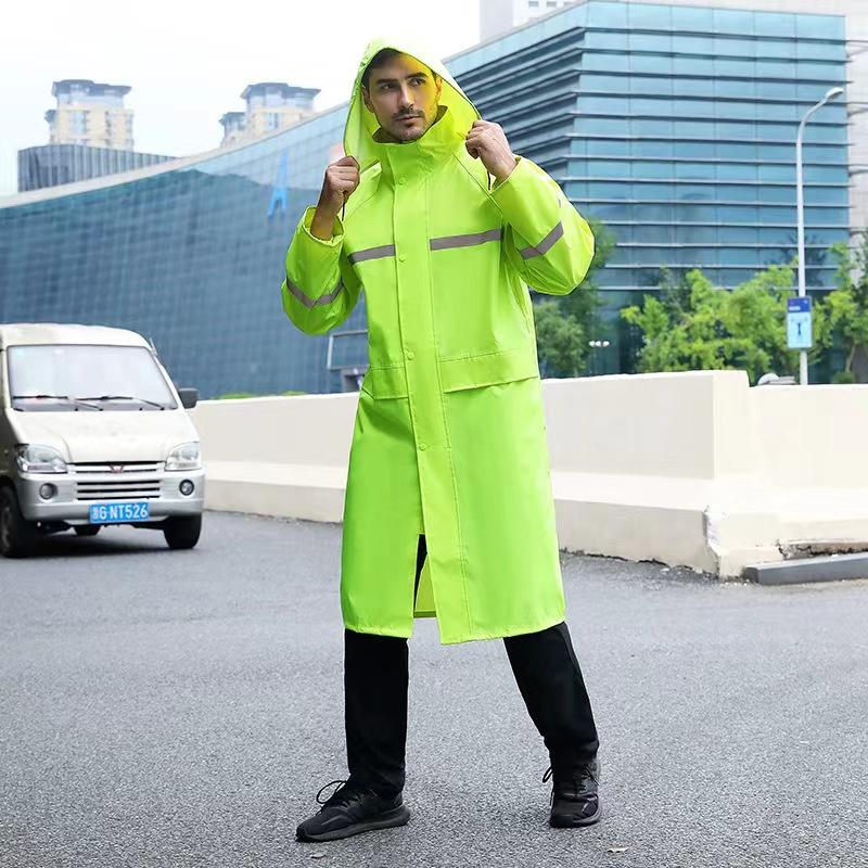 Phong cách mới nhất áo mưa dài toàn thân mưa chống cháy nổ nam người lớn bảo hiểm lao động ngoài trời áo mưa phản quang áo mưa một mảnh dày gấp đôi