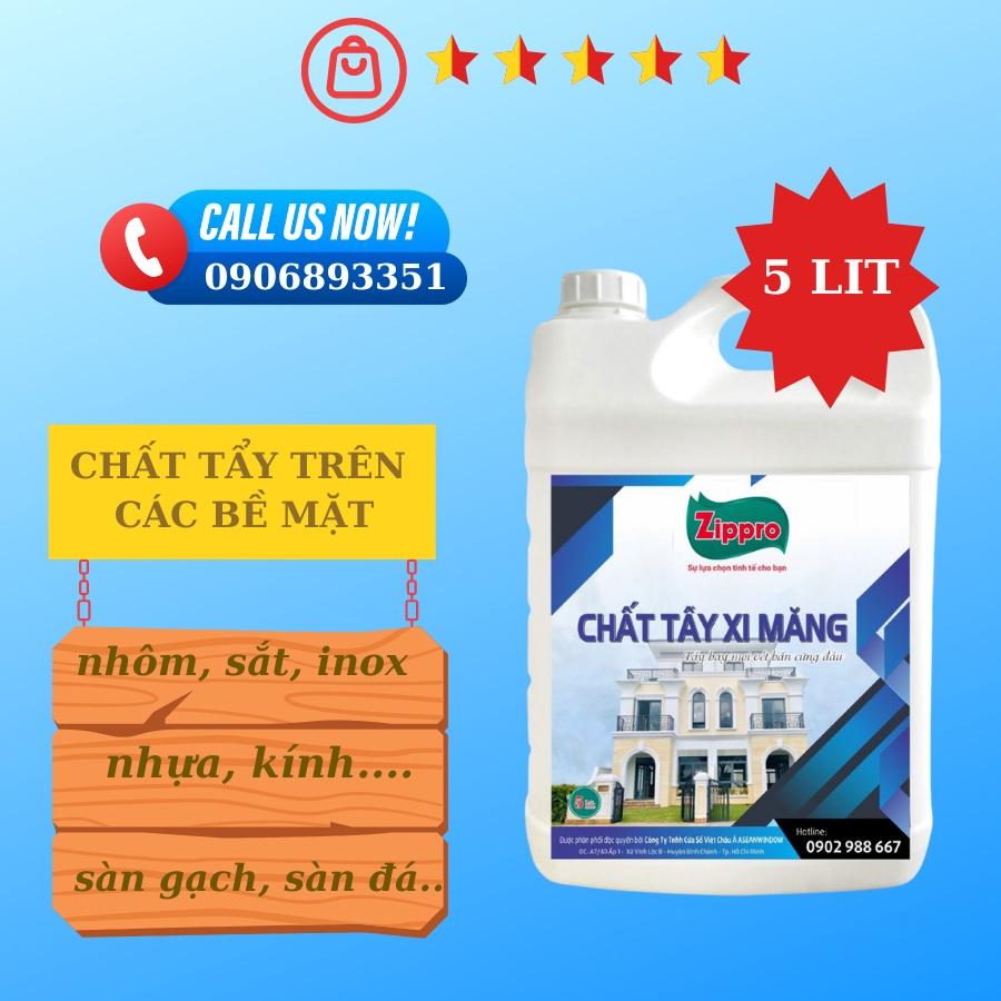 Chất tẩy sơn, tẩy xi măng loại 5lit, tẩy nhanh, sạch trên nhôm, kính, nhựa, gạch men..