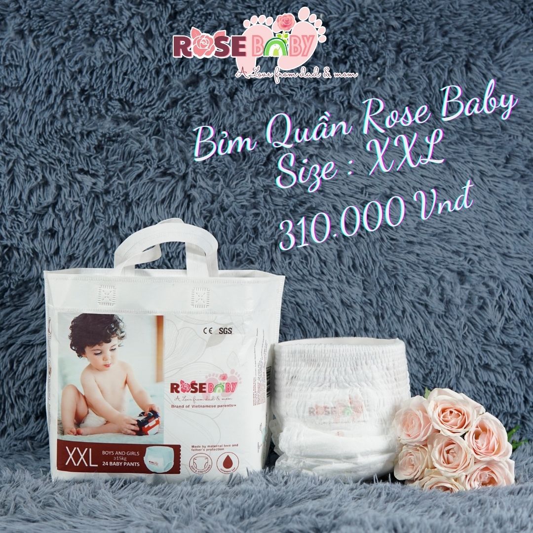 Bịch Bỉm Quần Rose Baby Size XXL24