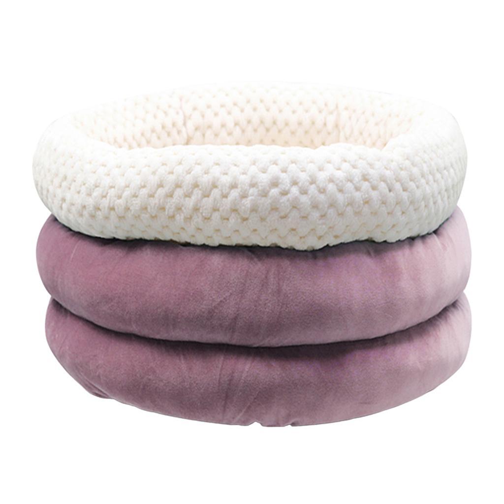 Cute Round Cave Shape Pet Sleeping Bed Cozy Winter Bed For Cat Dogs Blue