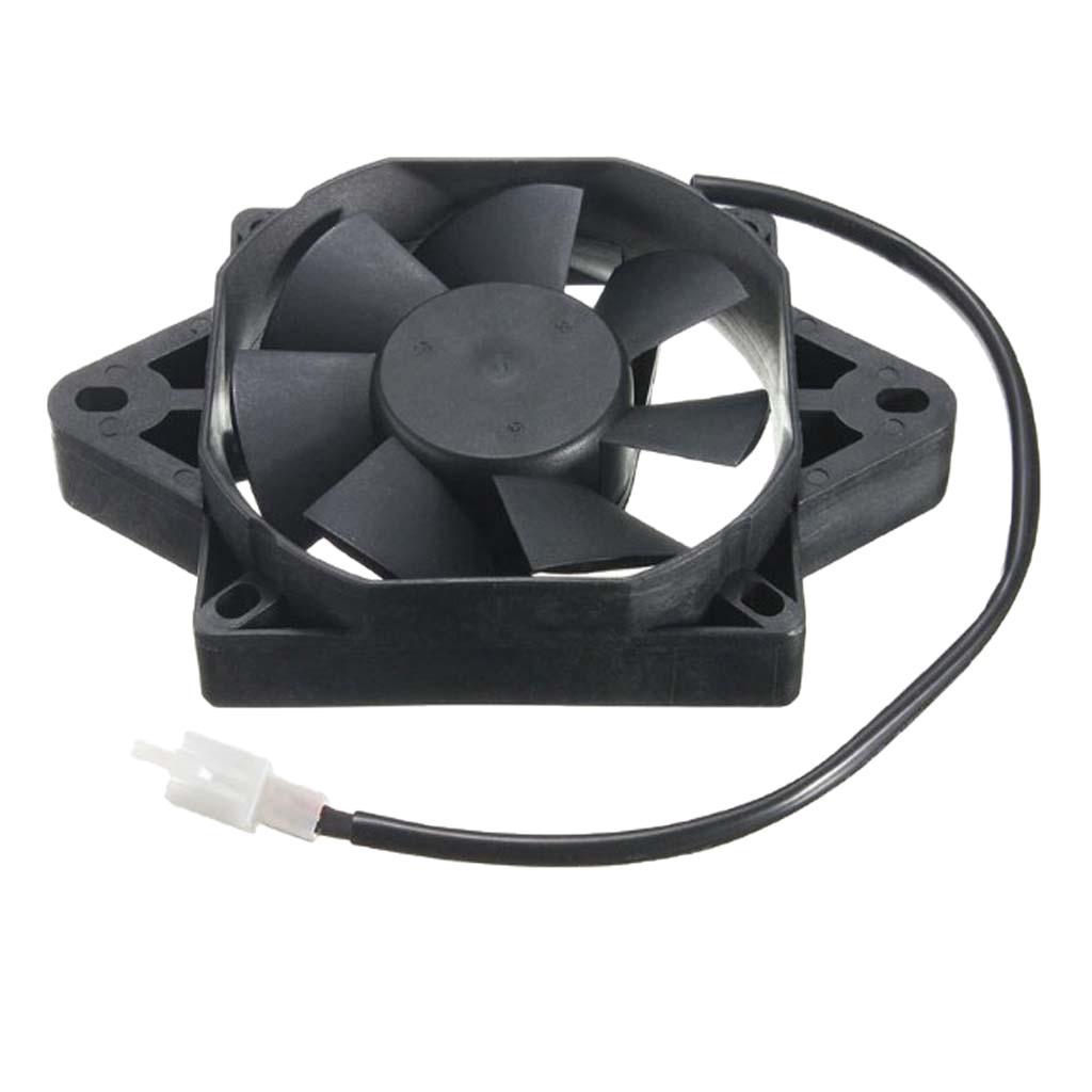 2 Pieces 12V Electric Engine Cooling Fan Radiator Motorcycle ATV 150-250cc