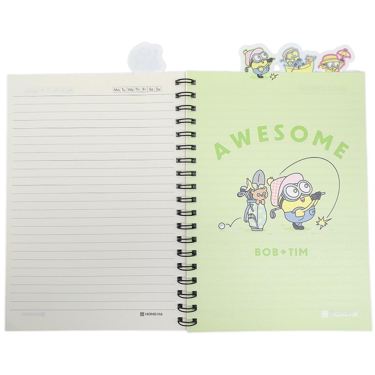 Sổ Lò Xo Minion B5 - Kẻ Ngang - 200 Trang 70gsm - Hồng Hà 4005