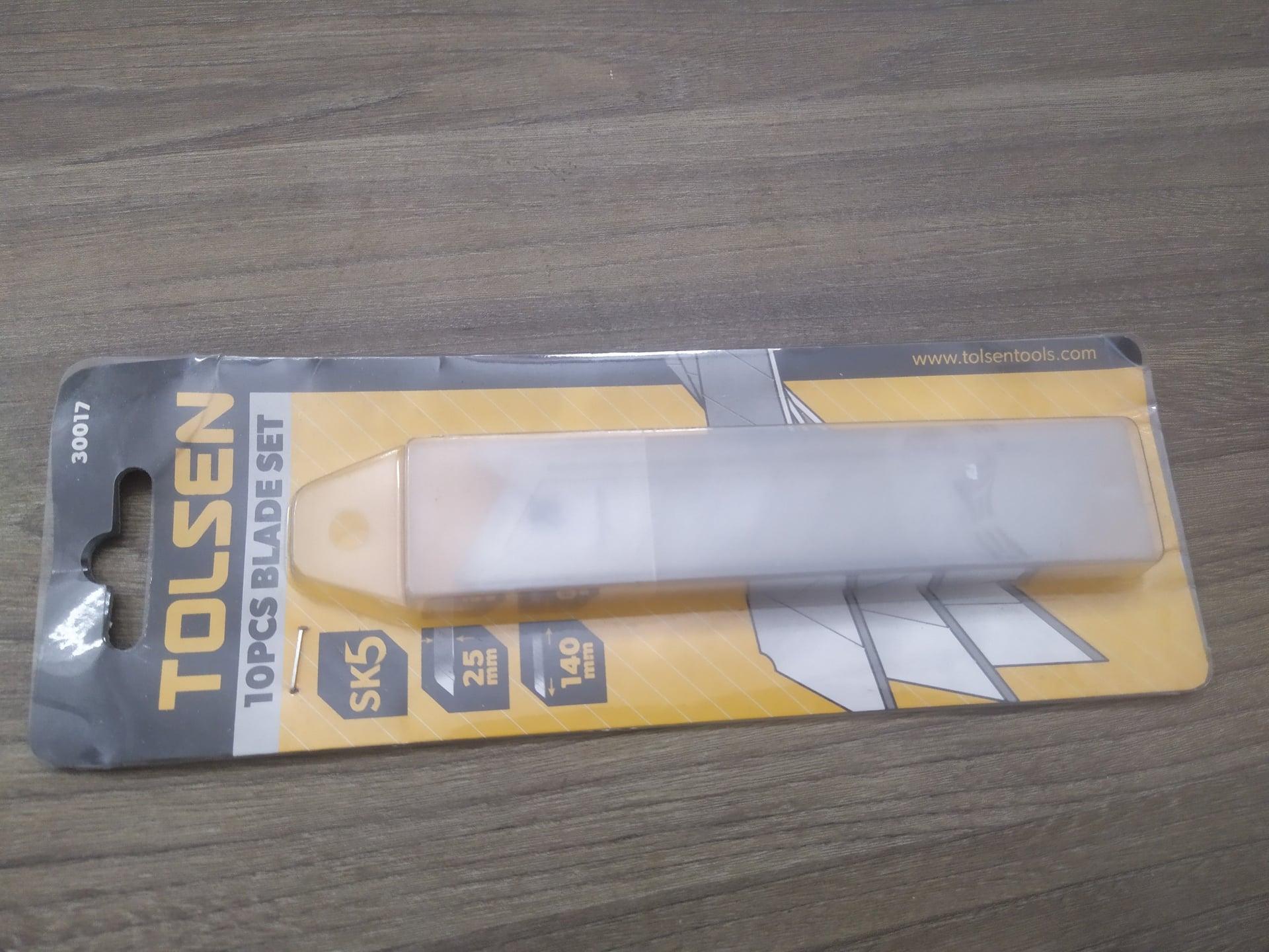 LƯỠI DAO THÉP SK5  ĐƠN VỊ 10 LƯỠI TOLSEN 30017 - HÀNG CHÍNH HÃNG