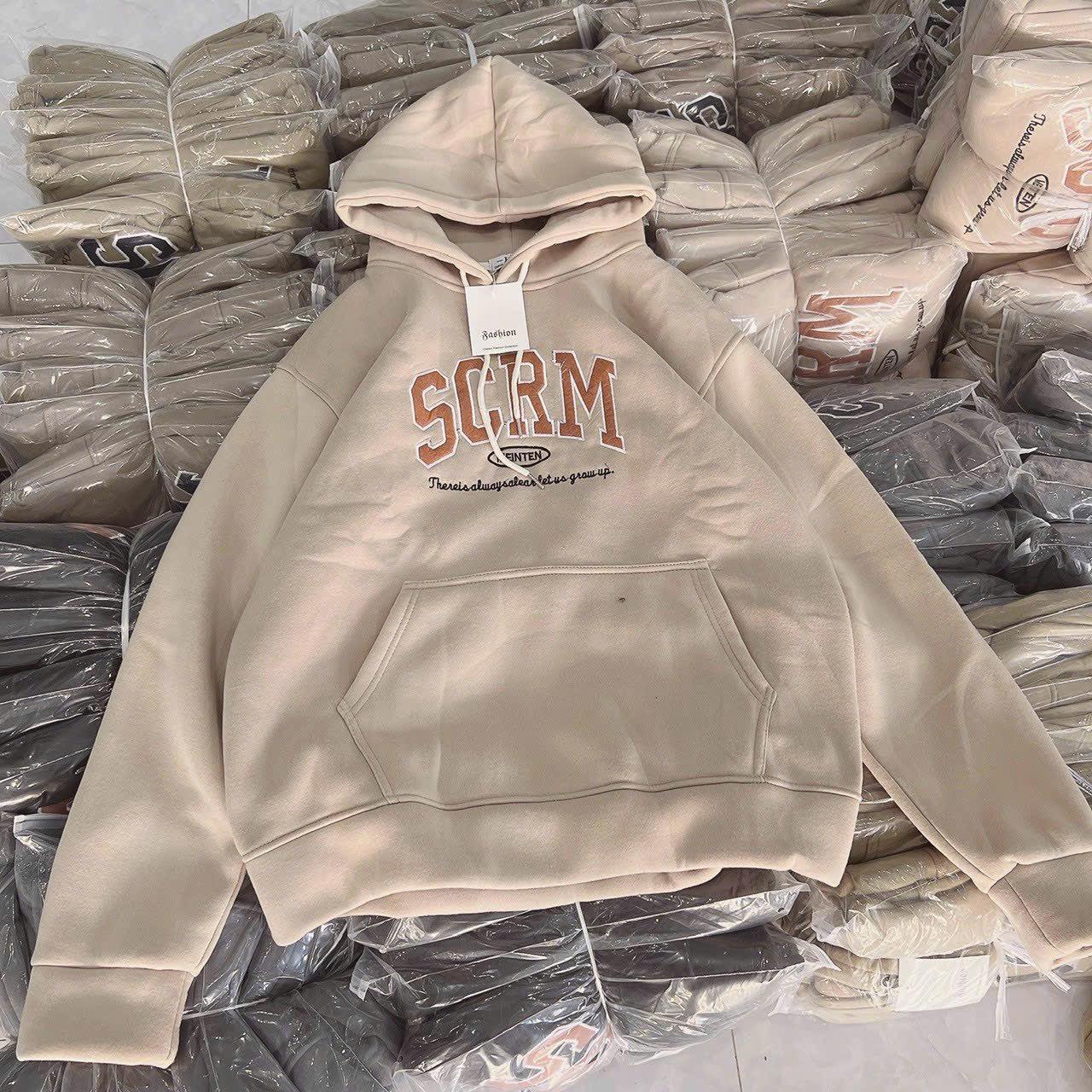 Áo Khoác Nỉ Hoodie Nam Nữ Với Chất Vải Dày Dặn Mềm Mịn Dáng Form Rộng Đẹp Áo Có In Chữ SCRM Sắc Nét Áo Đẹp Hàng Hot Trend HTM FASHION