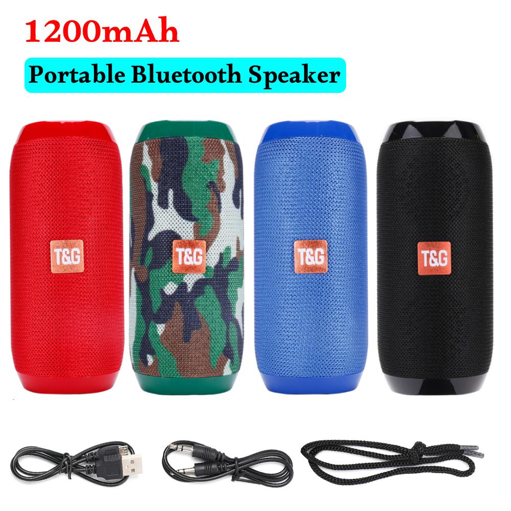 1200MAh Loa Di Động Bluetooth Không Dây Cột Bass Chống Nước Ngoài Trời Âm Nhạc Vibro Loa Thẻ TF Loa Siêu Trầm Loa Color: Camouflage