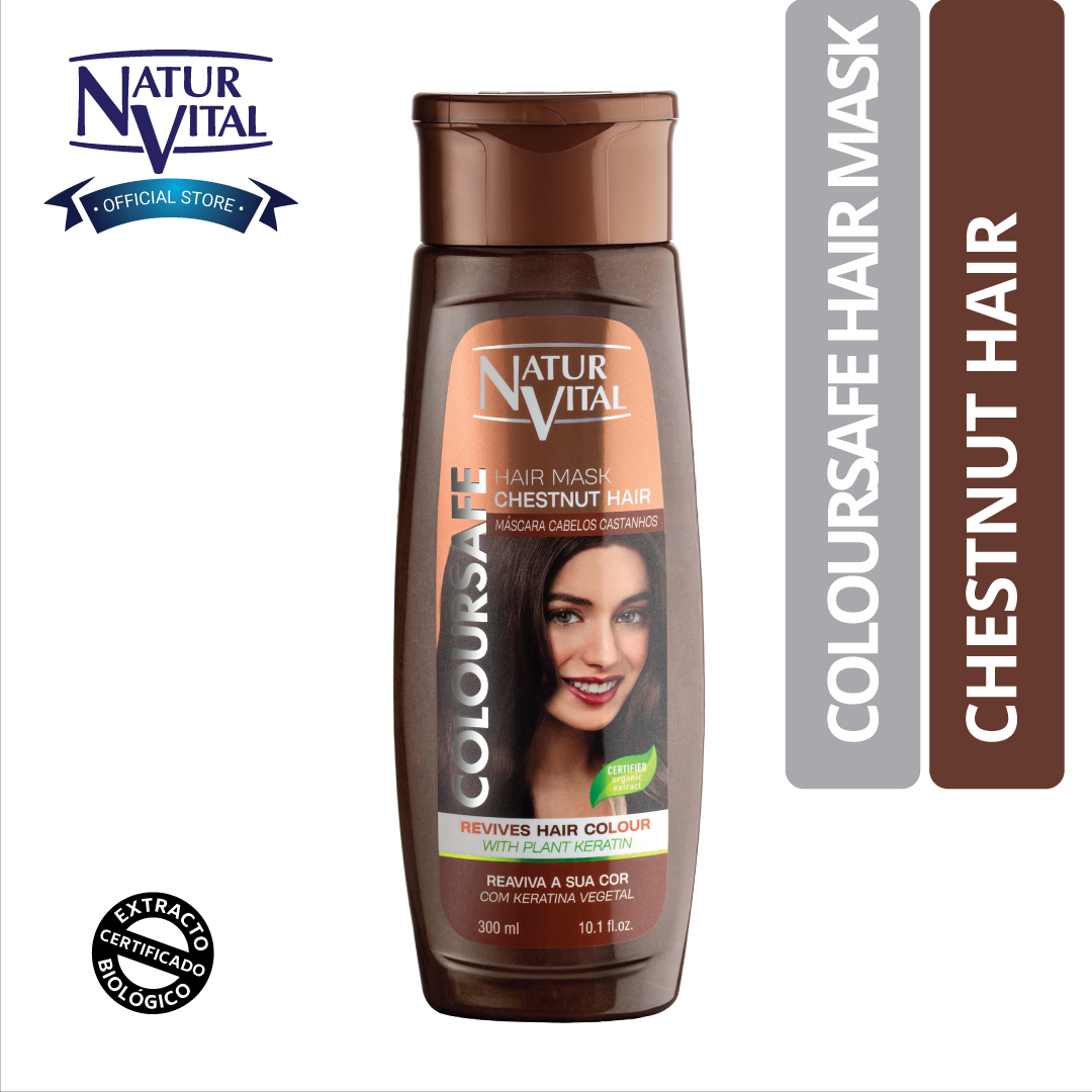 Mặt Nạ Tóc NaturVital Colour Henna Tăng Cường Độ Sáng Bóng, Làm Mềm Cấu Trúc Tóc & Giữ Màu Nhuộm Luôn Rực Rỡ - Màu Hạt Dẻ