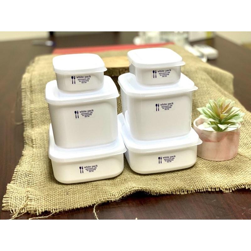 Set 6 hộp nhựa đựng thực phẩm White pack Nhật Bản