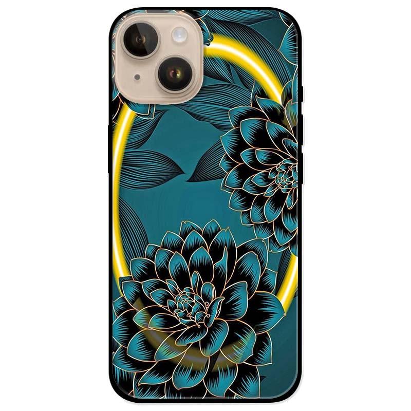 Ốp lưng dành cho Iphone 14 - Iphone 14 Plus - Iphone 14 Pro - Iphone 14 Pro Max - Hoa Mẫu Đơn Xanh
