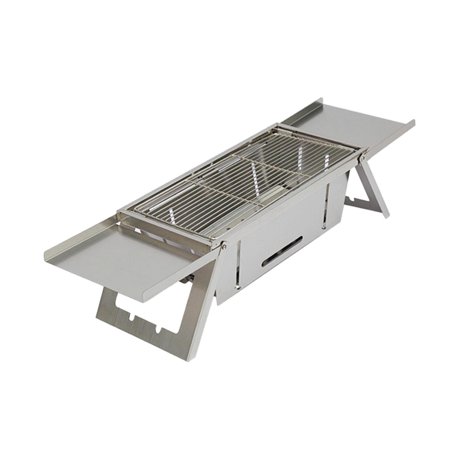 Grill Barbecue Grill Portable Adjustable Wood Burning Grills Folding Grill Tabletop Bbq  Grill for Beach Camping Picnic