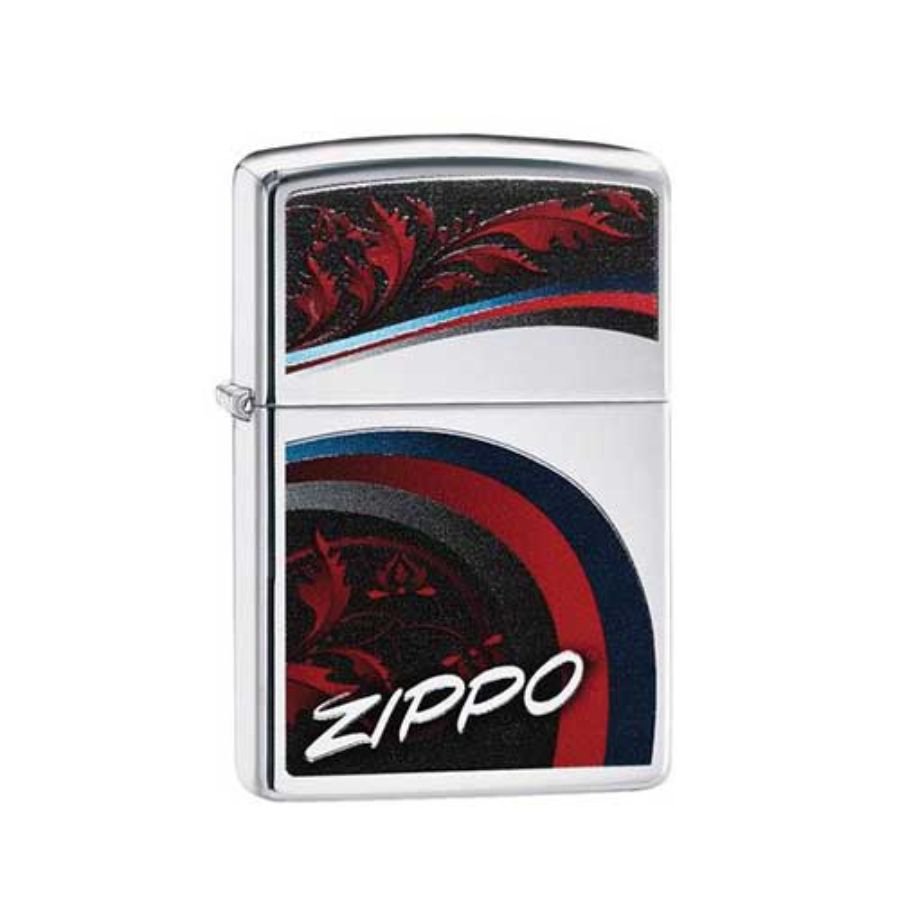 Bật Lửa Zippo Leaves High Polish Chrome Chính Hãng Usa