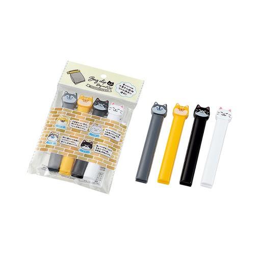 SET 4 KẸP MIỆNG TÚI HÌNH MÈO HÀNG NỘI ĐỊA NHẬT