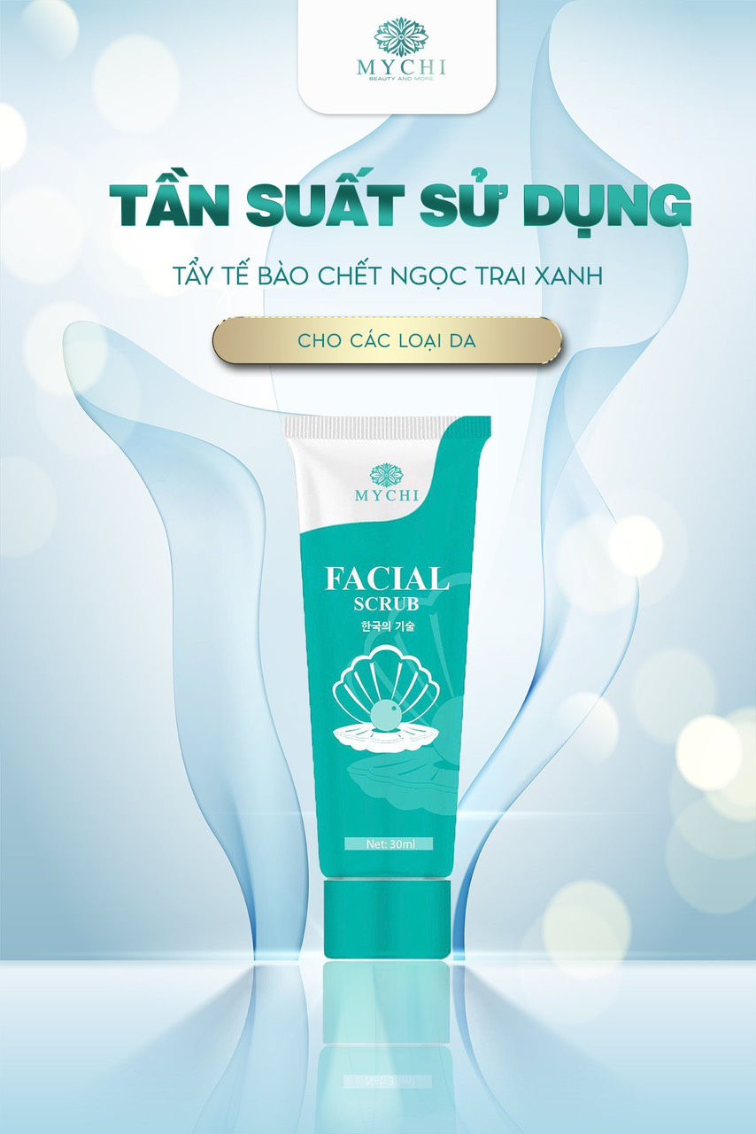 Tẩy da chết ngọc chai xanh Mychi - tẩy tế bào chết Mychi FACIAL SCRUB