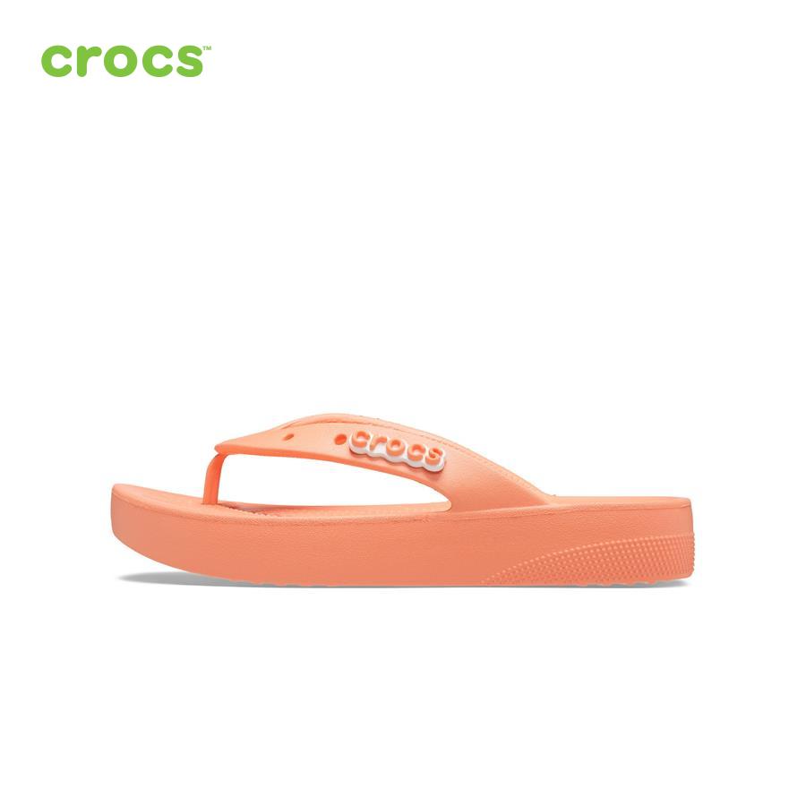 Dép xỏ ngón nữ Crocs FW Classic Flip Platform W Papaya - 207714-83E