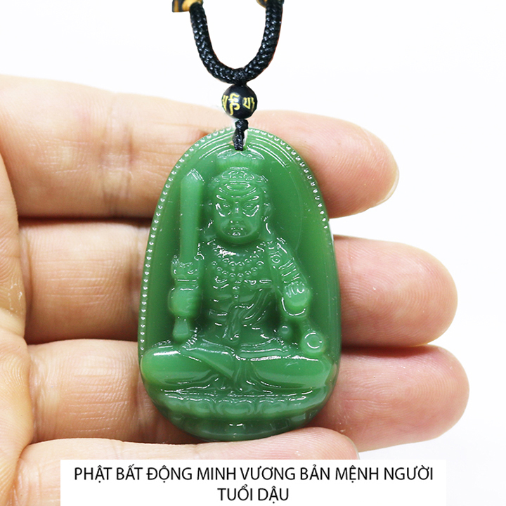 Dây chuyền phật A Di Đà màu xanh - Phật bản mệnh người tuổi Tuất, Tuổi Hơi