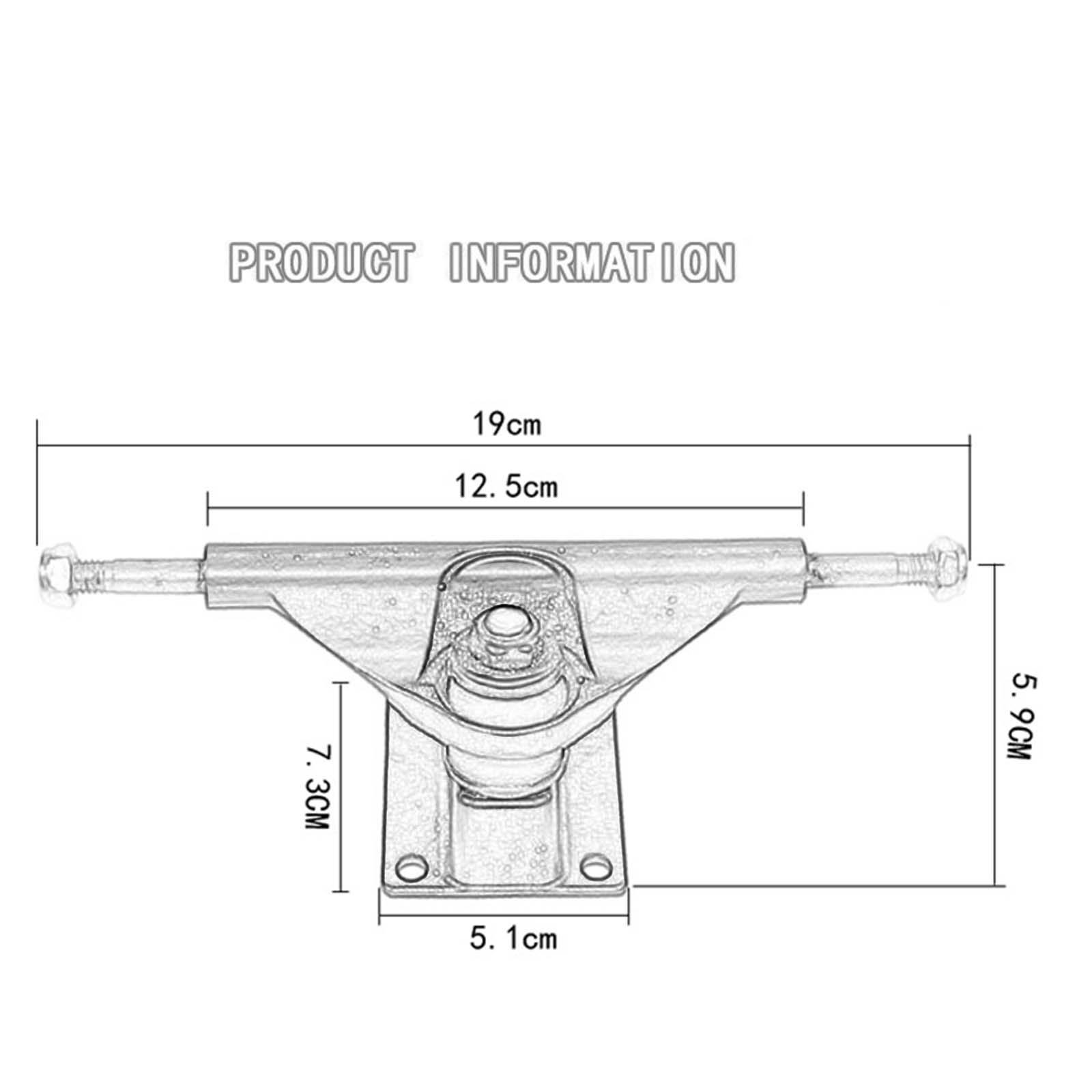 Skateboard Trucks Wheels Combo Set Bearing Spacers 5 inch Skateboard Bracket