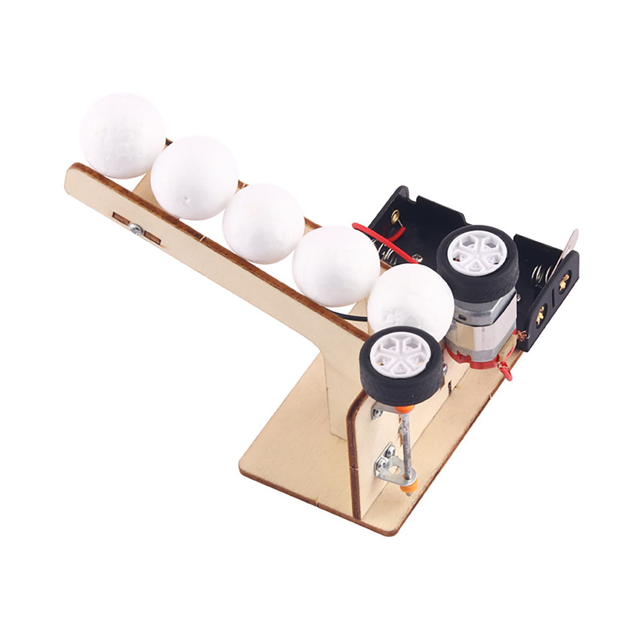 Đồ chơi trẻ em S31 thông minh sáng tạo STEM mô hình lắp ráp máy bắn bóng bằng gỗ
