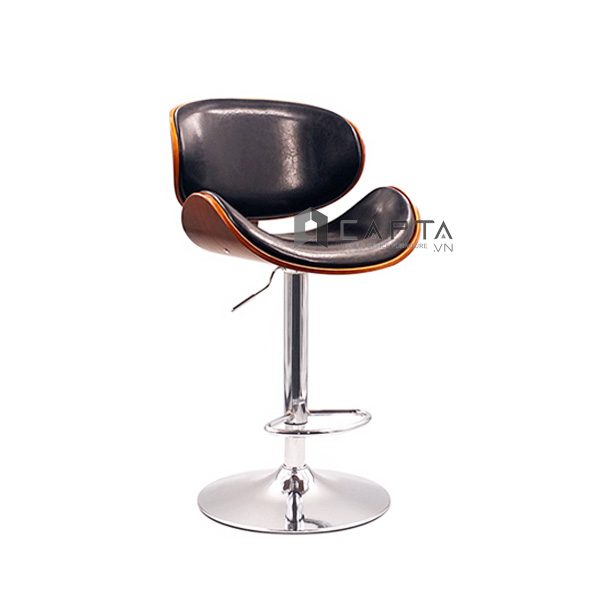Ghế quầy bar lưng polywood chân tăng giảm thép mạ chrome bóng CB2246-P Nội thất Captaa