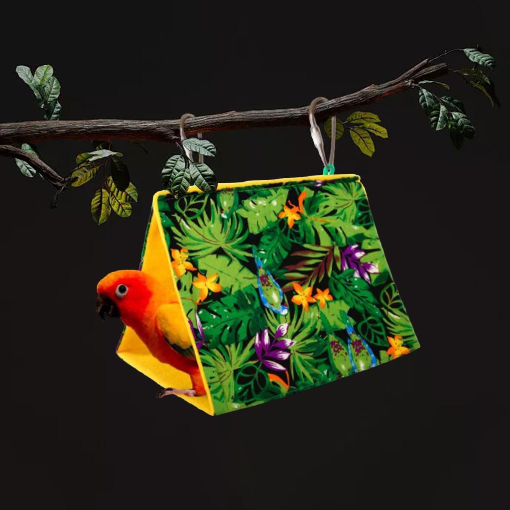 Bird Parrot Parakeet Budgie Hammock Cage Hut Tent Pet Bed Hanging Cave Toy