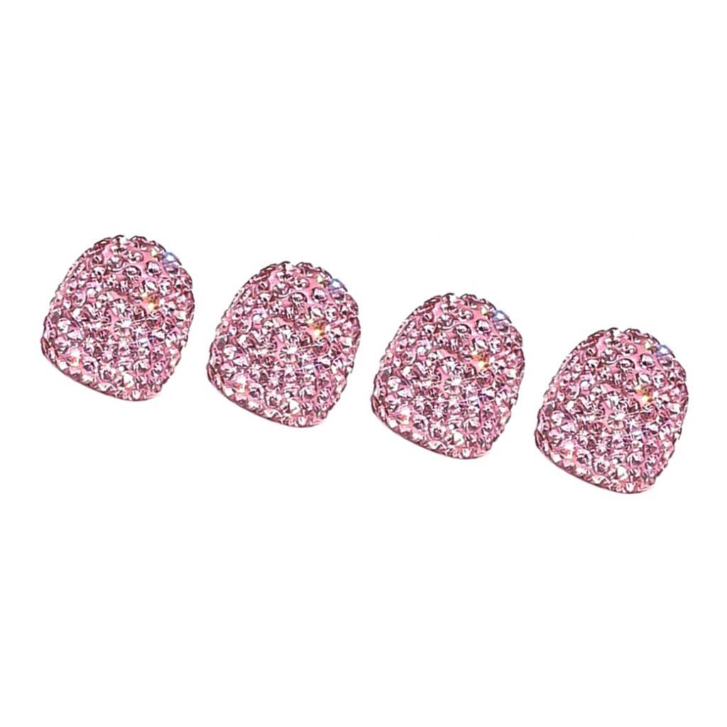 Bling Pink Valve Caps & Motorcycle