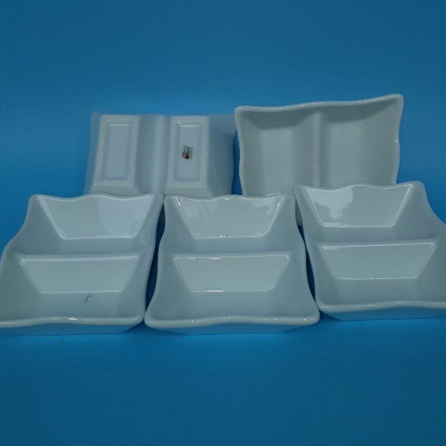 Combo 5 đĩa đôi đựng gia vị