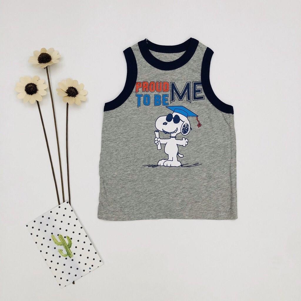 Áo Thun Ba Lỗ Bé Trai Size 1-5, Hàng Made In Vn, Chất Cotton Xuất Dư Đẹp, Hình In Siêu Cute