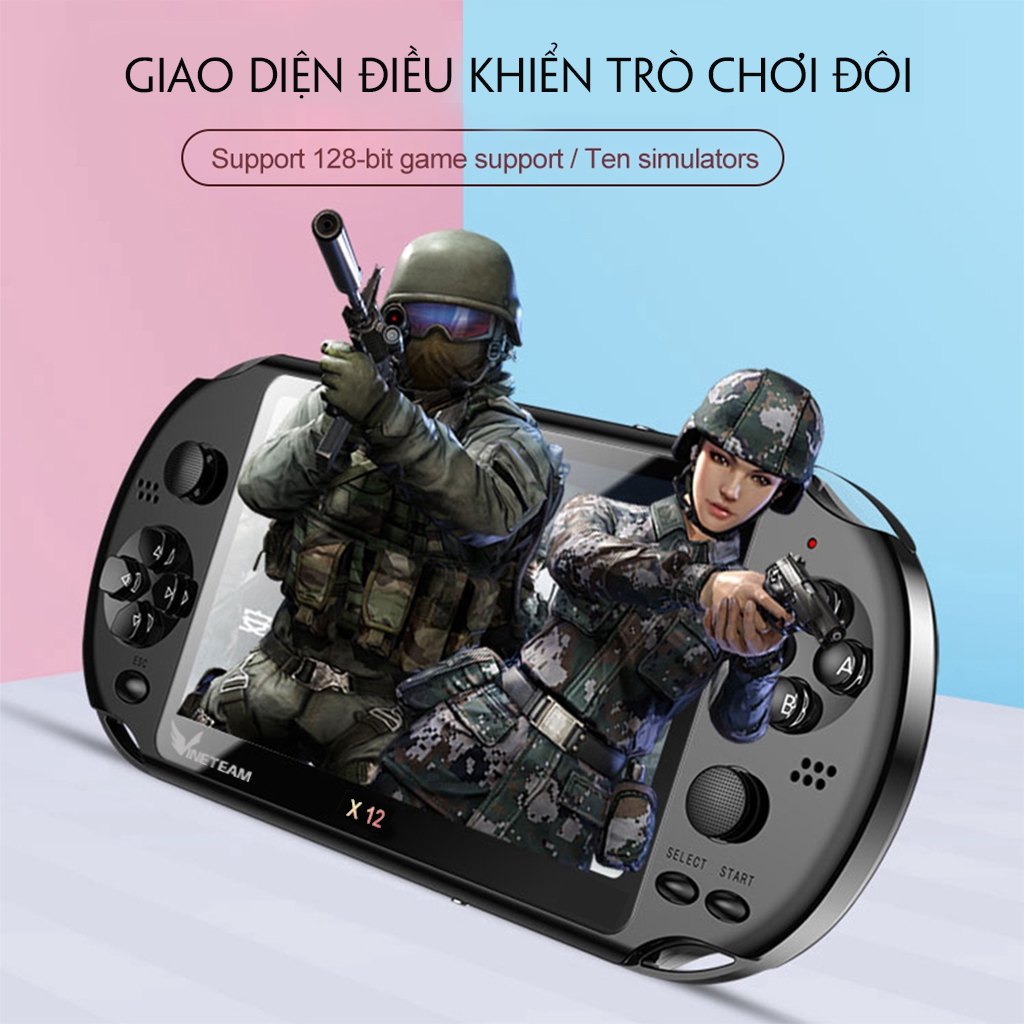 Máy Chơi Game PSP VINETTEAM X12 Tay Cầm Chơi Game 5.1 Inch 8GB Video Game Người Chơi Tích Hợp Sẵn 2000 Trò Chơi- 4075- Hàng Nhập Khẩu( màu ngẫu nhiên)