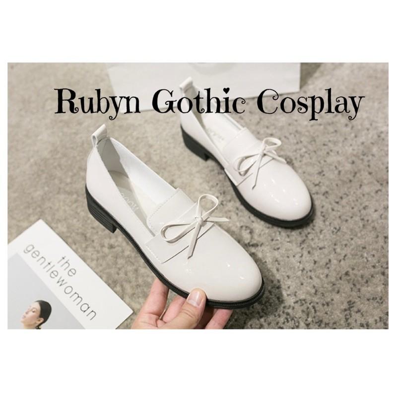 Giày Búp Bê Lolita Oxford da bóng phối nơ nhỏ xinh xắn ( Size 35 - 40 ) 203