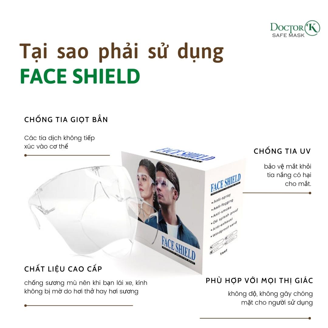 Kính chắn giọt bắn chống dịch - Face Shield người lớn