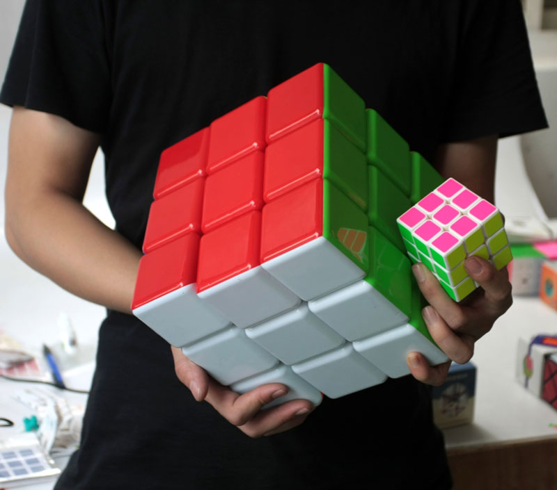 ĐỒ CHƠI TƯ DUY TRÍ TUỆ RUBIK NHỰA 3X3 KHỔNG LỒ 18 CM