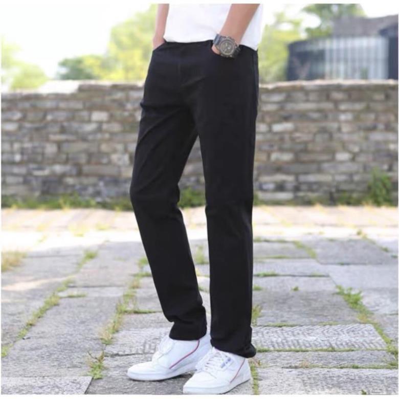 Quần jean bò nam dáng baggy ống suông rộng phong cách bụi style hàn quốc