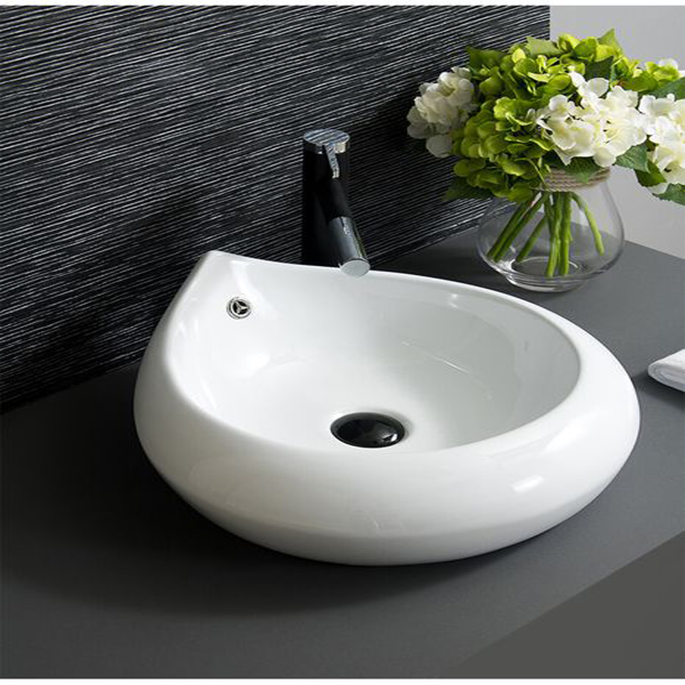 Chậu rửa lavabo gốm sứ nghệ thuật LAV0059 – Thiết kế cánh hoa cách điệu