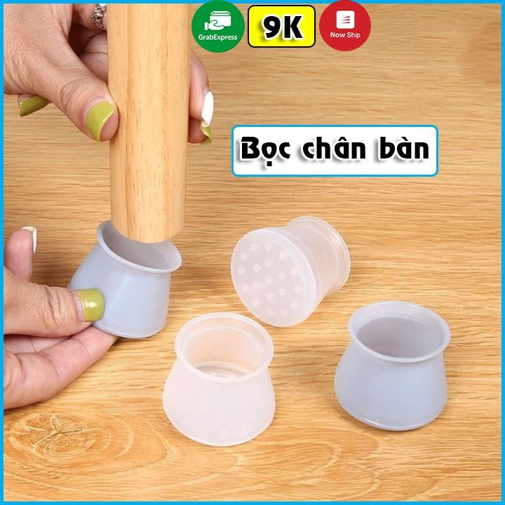 Bọc Chân Bàn Ghế Silicon Bộ 4 Chiếc Bảo Vệ Bàn Ghế Chống Trơn Trượt Trày Xước