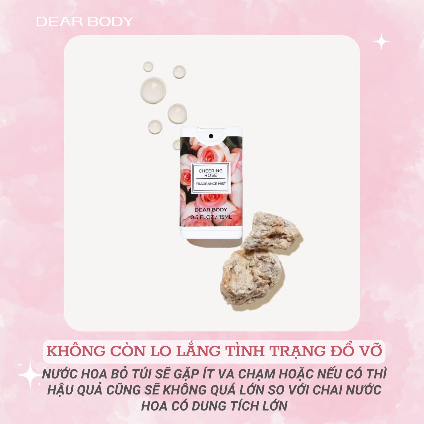 Nước Hoa Bỏ Túi DEAR BODY 15ML - Siêu Tiện Lợi - Gọn Nhẹ Dễ Sử Dụng - Phù Hợp Học Sinh - Sinh Viên Việt Nam