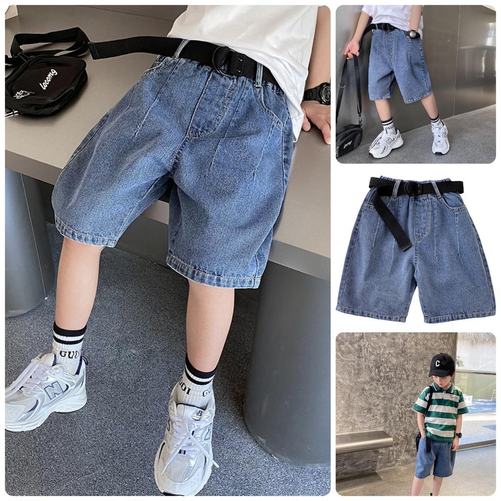 QN20 Size120-160 (20-20kg) Quần short jean quần lửng bé trai size đại Thời trang trẻ Em hàng quảng châ