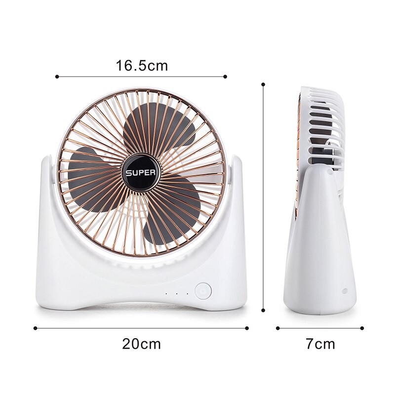 Quạt Tích Điện Super Fan, Quạt Mini Để Bàn Cực Mát Để Bàn Làm Việc, Ô Tô Siêu Tiện Lợi Có Thể Mang Đi - HÀNG CHÍNH HÃNG MINIIN