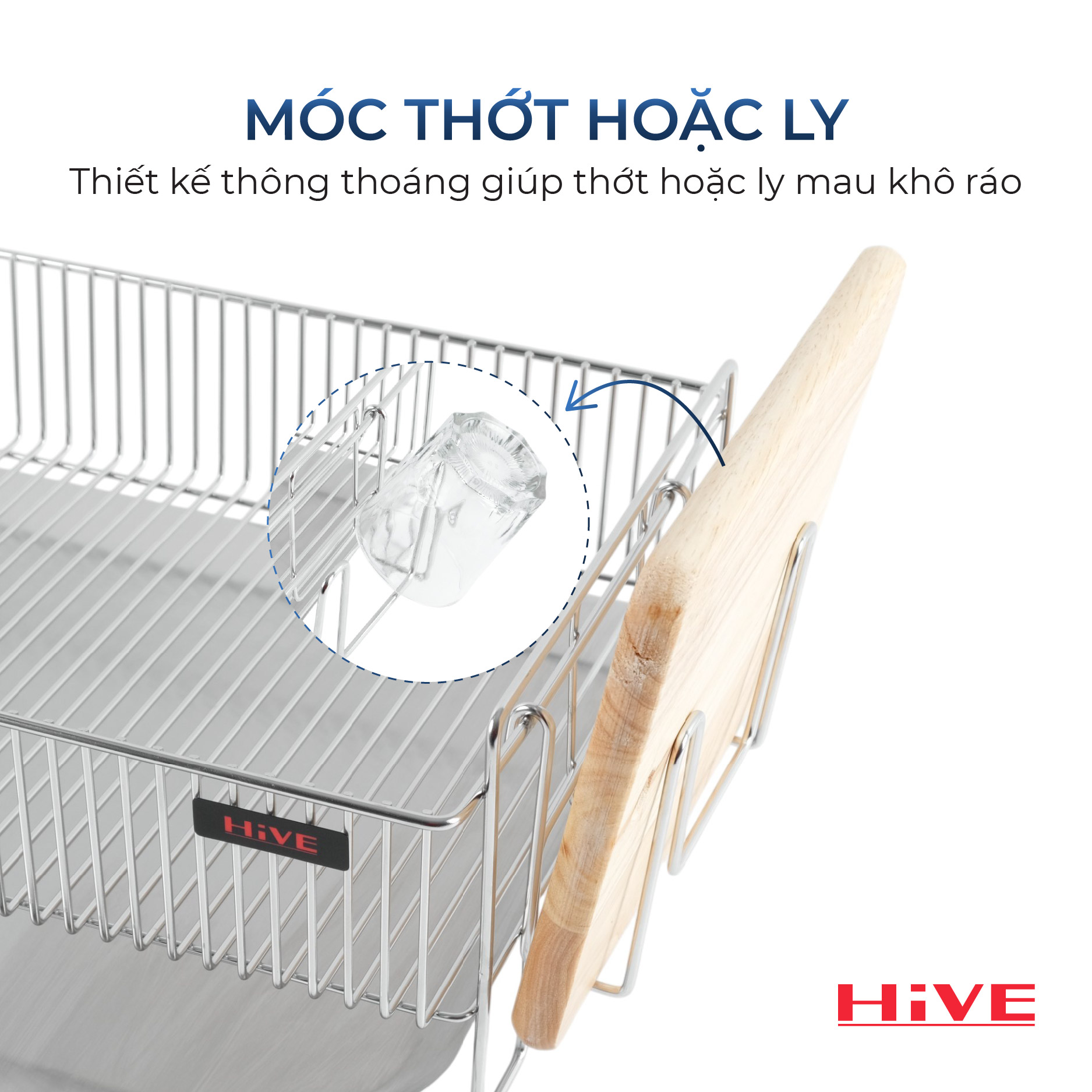 Giá úp chén bát HiVE SK 1 tầng (SK-DISH RACK 1)